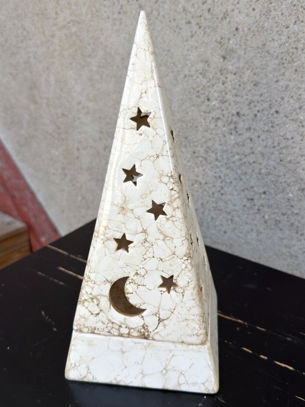 PartyLite Galaxy Pyramid Moon Stars Candle Holder
